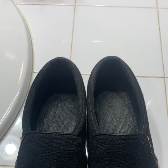 Nike Black Canvas Slip-Ons with White Sole - Picture 4 of 6